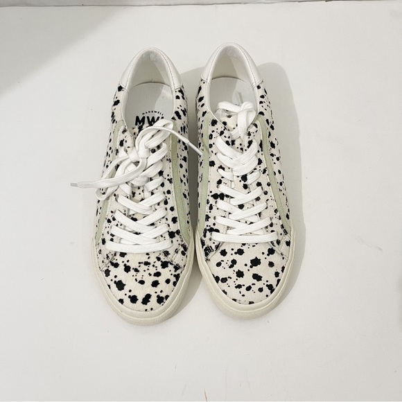 Madewell Sidewalk Low-Top Sneakers in Spatter-Painted Calf Hair - Picture 2 of 10